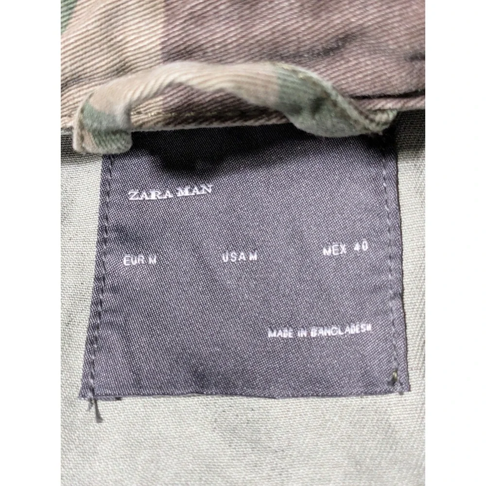 ZARA MAN YOU HAVEN'T SEEN ANYTHING‎ Men Medium Green Camo Utility Jacket